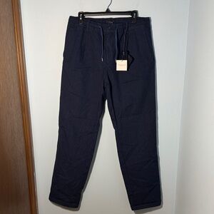 40weft Dark Blue Chinos